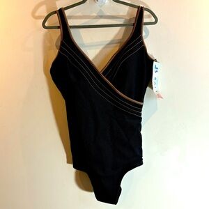 BALTEX Sz 18L One Piece Swimming Suit Bathing Suit Shape Hugging NEW WITH TAG